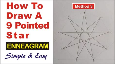 how to draw a nine pointed star
