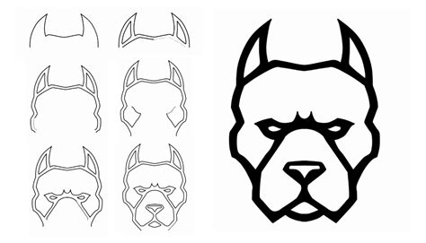 how to draw a pitbull face Google Search Pitbull art, Pitbull