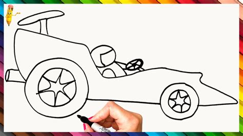 how to draw a simple race car