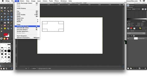 how to draw a square in gimp