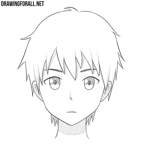 how to draw an anime face boy youtube