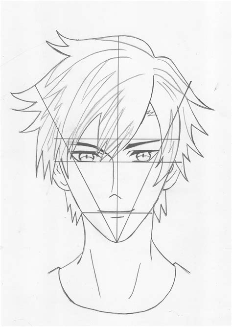 how to draw anime boy face easy