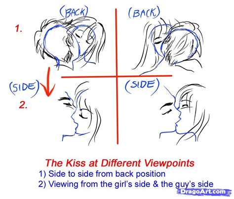 how to draw anime kissing scenes using shapes