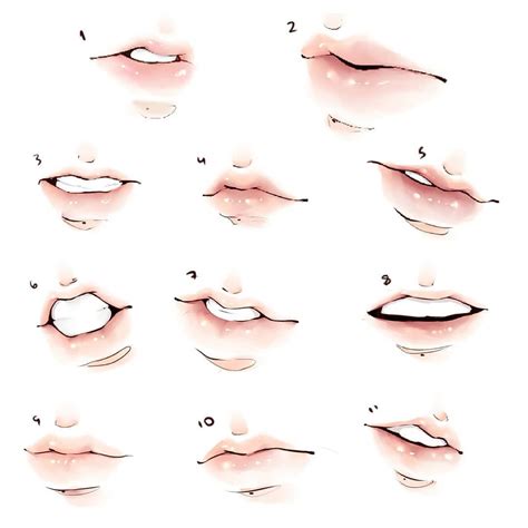 how to draw anime lips for beginners