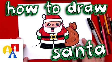 How To Draw Cartoon Santa Claus Youtube Santa Claus Directed Drawing - Santa Claus Directed Drawing