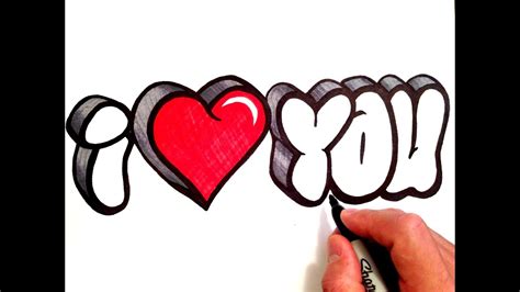 How To Draw I Love You In Graffiti Letters
