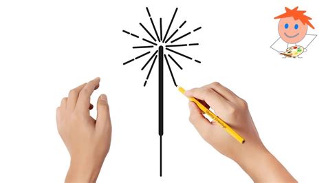 How To Draw Kids With Sparklers For Independence Independence Day Drawing For Kids Easy - Independence Day Drawing For Kids Easy
