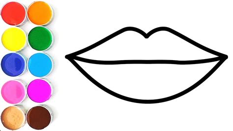 how to draw lips kissing for kids printable