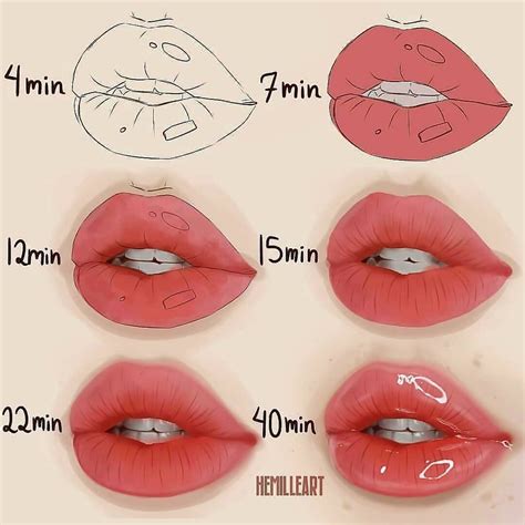 how to draw lips kissing tutorial beginners
