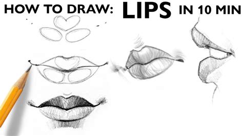 how to draw lips youtube step by step