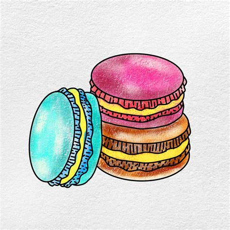how to draw macarons
