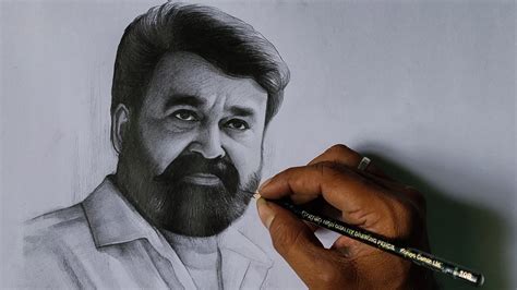 how to draw mohanlal