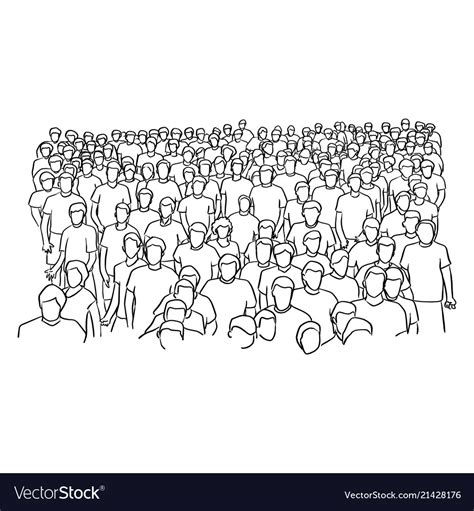 how to draw people in a crowd