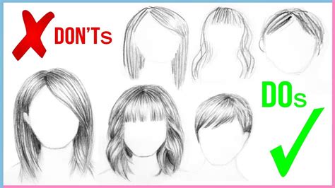 how to draw realistic hair easy