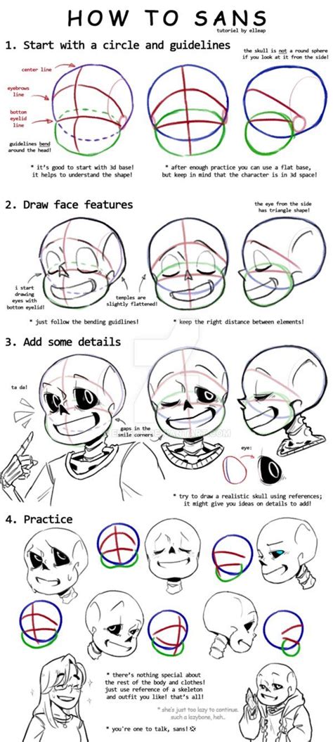 How To Draw Sans Head