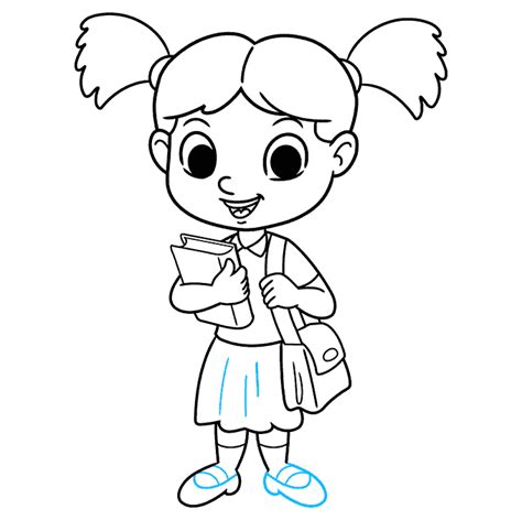 How To Draw Schoolgirl Really Easy Drawing Tutorial Drawing On Girl Education - Drawing On Girl Education