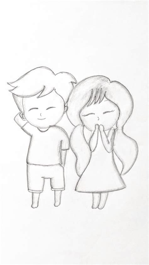 how to draw so cute girl and boy