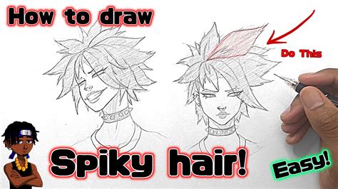 how to draw spiky anime hair