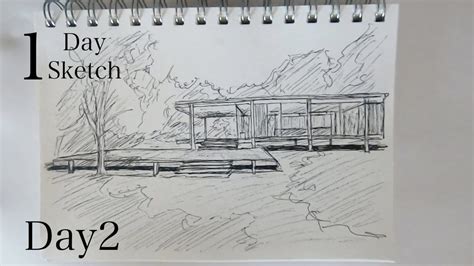 how to draw the farnsworth house - YouTube