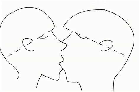 how to draw two person kissing face images