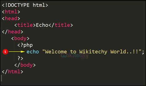 how to echo html in php