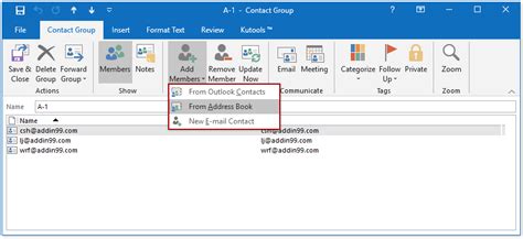 how to edit contact list in outlook
