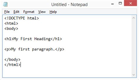 how to edit html page in notepad