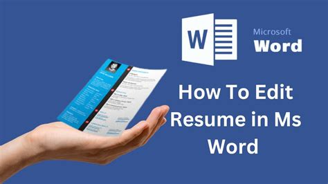 how to edit resume in word