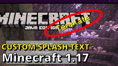 how to edit splash text minecraft