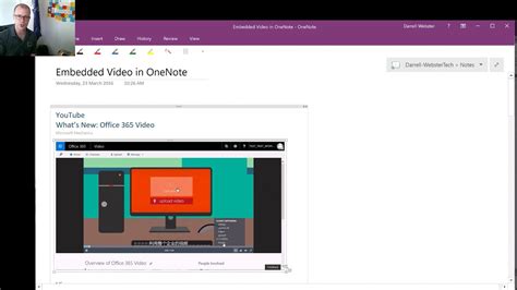 how to embed video in onenote