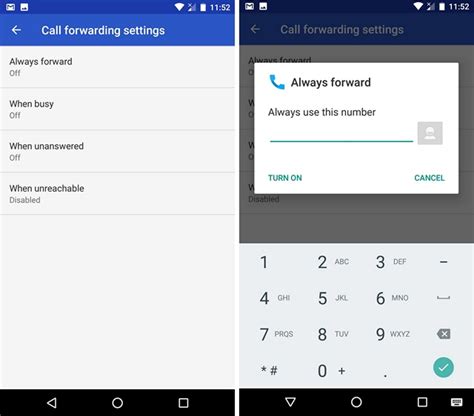 how to enable call forwarding in android