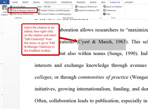 how to enable endnote citation in pages