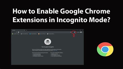 how to enable extensions in chrome incognito