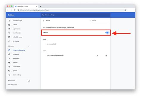 how to enable flash in chrome permanently