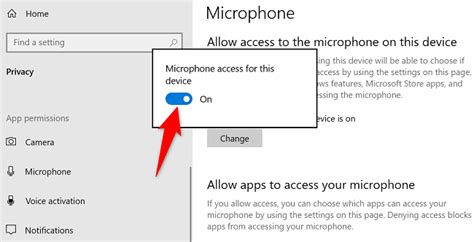 how to enable microphone in laptop