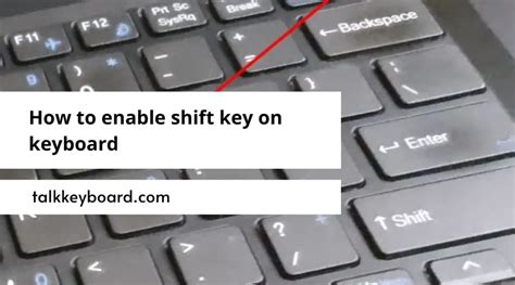 how to enable shift key on keyboard