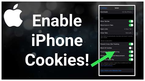 how to enable cookies iphone