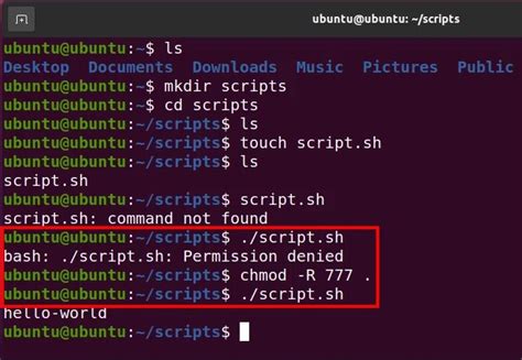 how to execute shell script in ubuntu