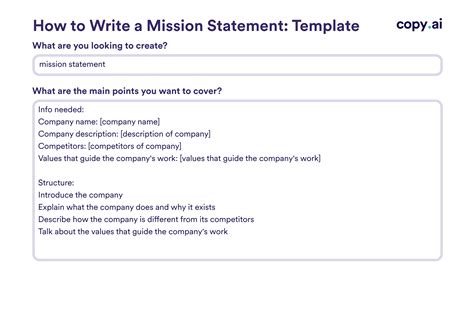 how to explain a mission statement format outline