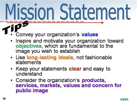 how to explain mission statements example