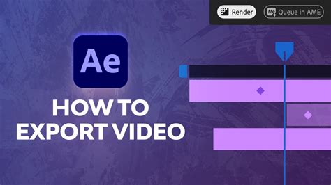 how to export movie in after effects