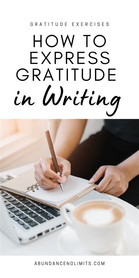 how to express gratitude in writing
