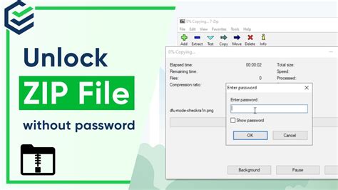 how to extract zip without password
