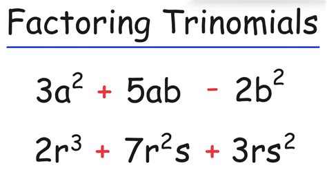How To Factor Trinomials