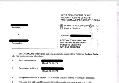 how to file an injunction in florida