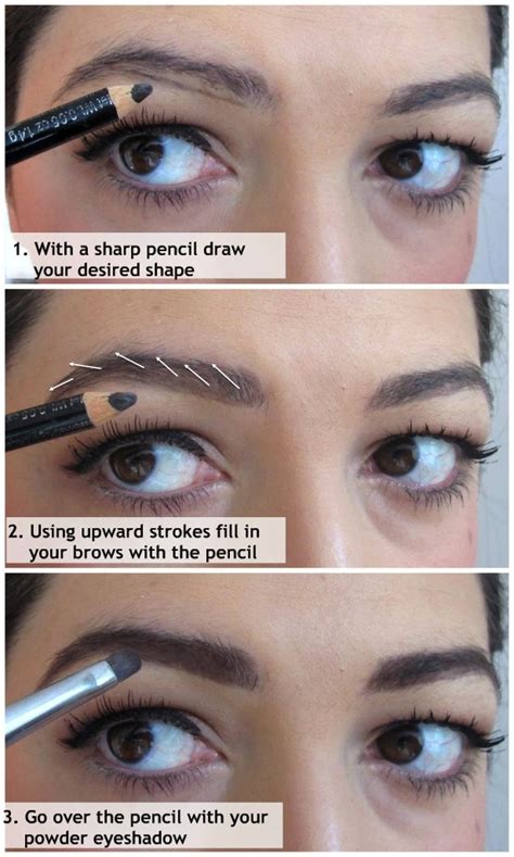 how to fill in brows with pencil