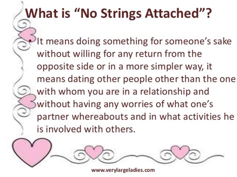 how to find a no strings attached relationship