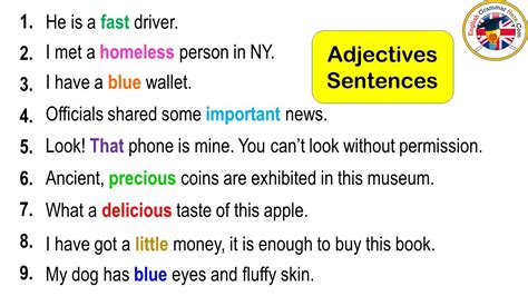 how to find adjective in a sentence