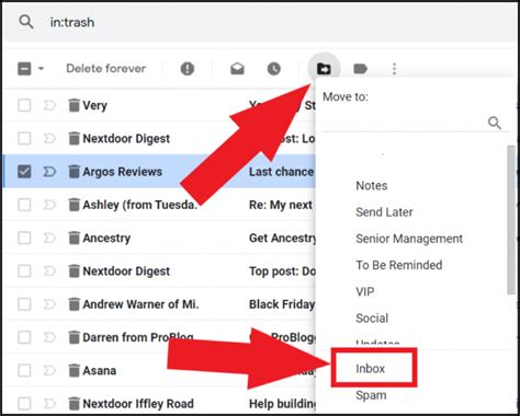 how to find an email you deleted