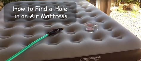 how to find hole in air bed